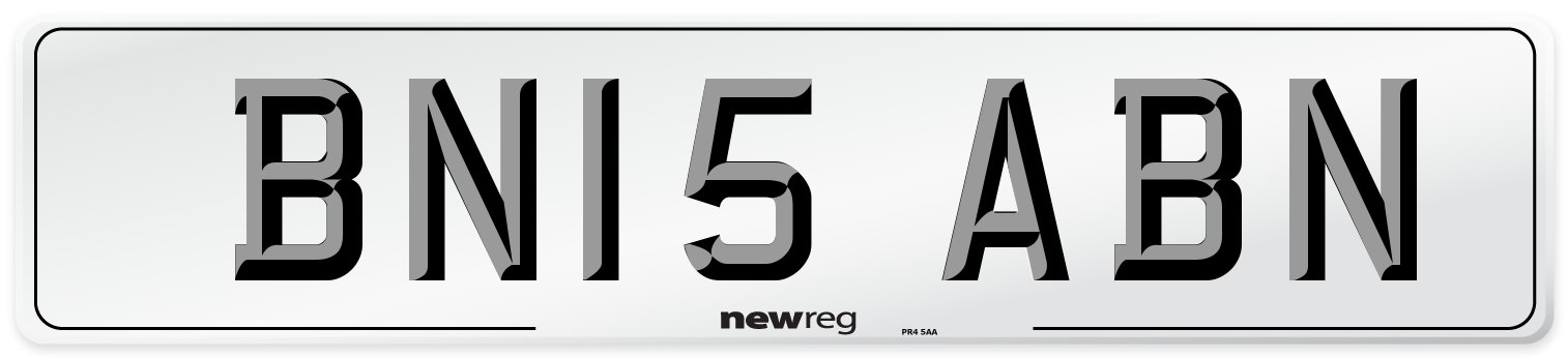 BN15 ABN Number Plate from New Reg